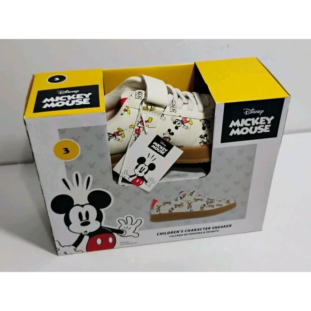 2026 Disney Mickey Mouse Childrens Kids Sneaker Size 3 NIB